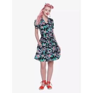 Hot Topic Tropical Print Tie Waist Cropped Top And Skirt Outfit Size XXL